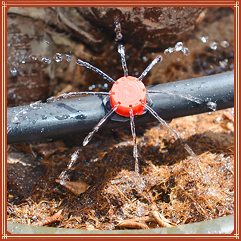 

Pcs Adjustable Dripper Red Micro Drip Irrigation Watering Anti-clogging Emitter Garden Supplies for 1/4 inch Hose