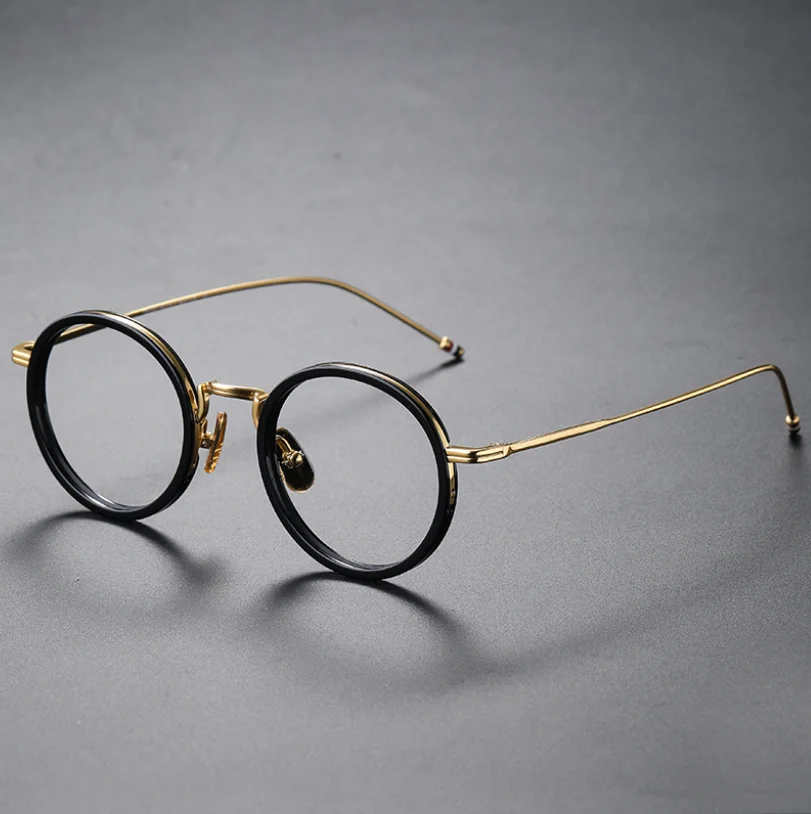 

Оправа для очков из чистого титана, женские винтажные оптические очки, сменные линзы, ультралегкие очки по рецепту в стиле ретро для мужчин