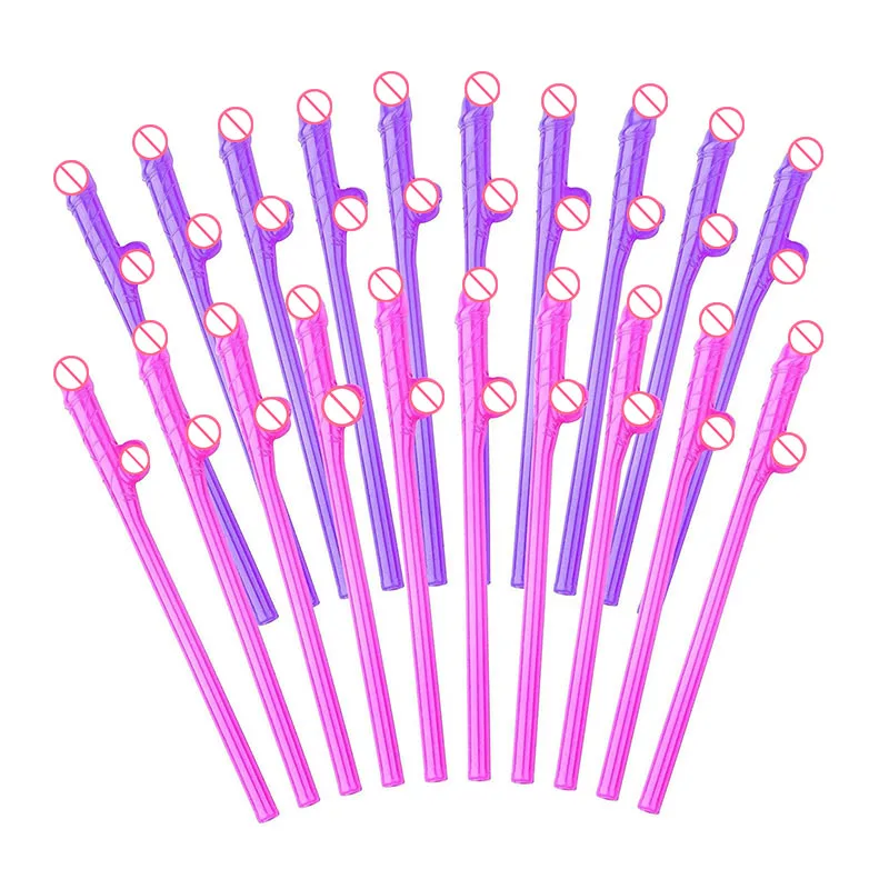 

12pcs Hen Party Team Bride Straws Plastic Willy Dick Drink Straw Novelty Nude Straw For Bar Bachelorette Night Party Supplies