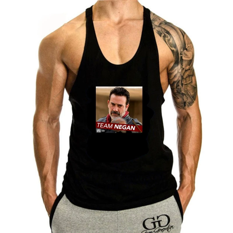 

Team Negan Walking Dead tank top men white poster all sleevelesss S 5XL