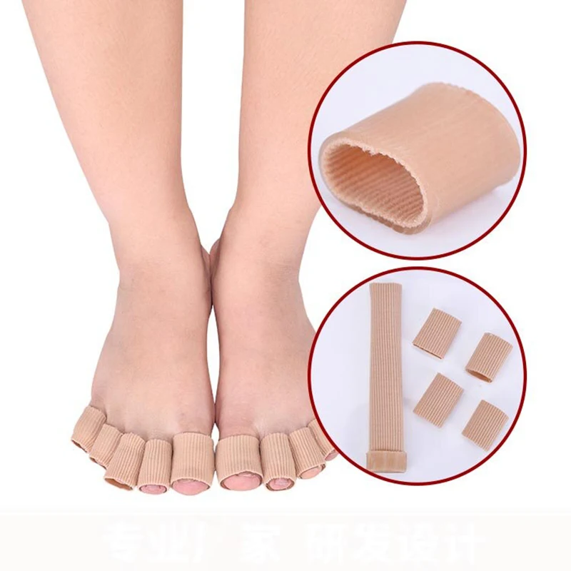 

Силиконовая трубка для носка, мягкая Накладка для подушки, можно разрезать пальцы, гелевая трубка для облегчения боли, защитный рукав для ухода за ногами