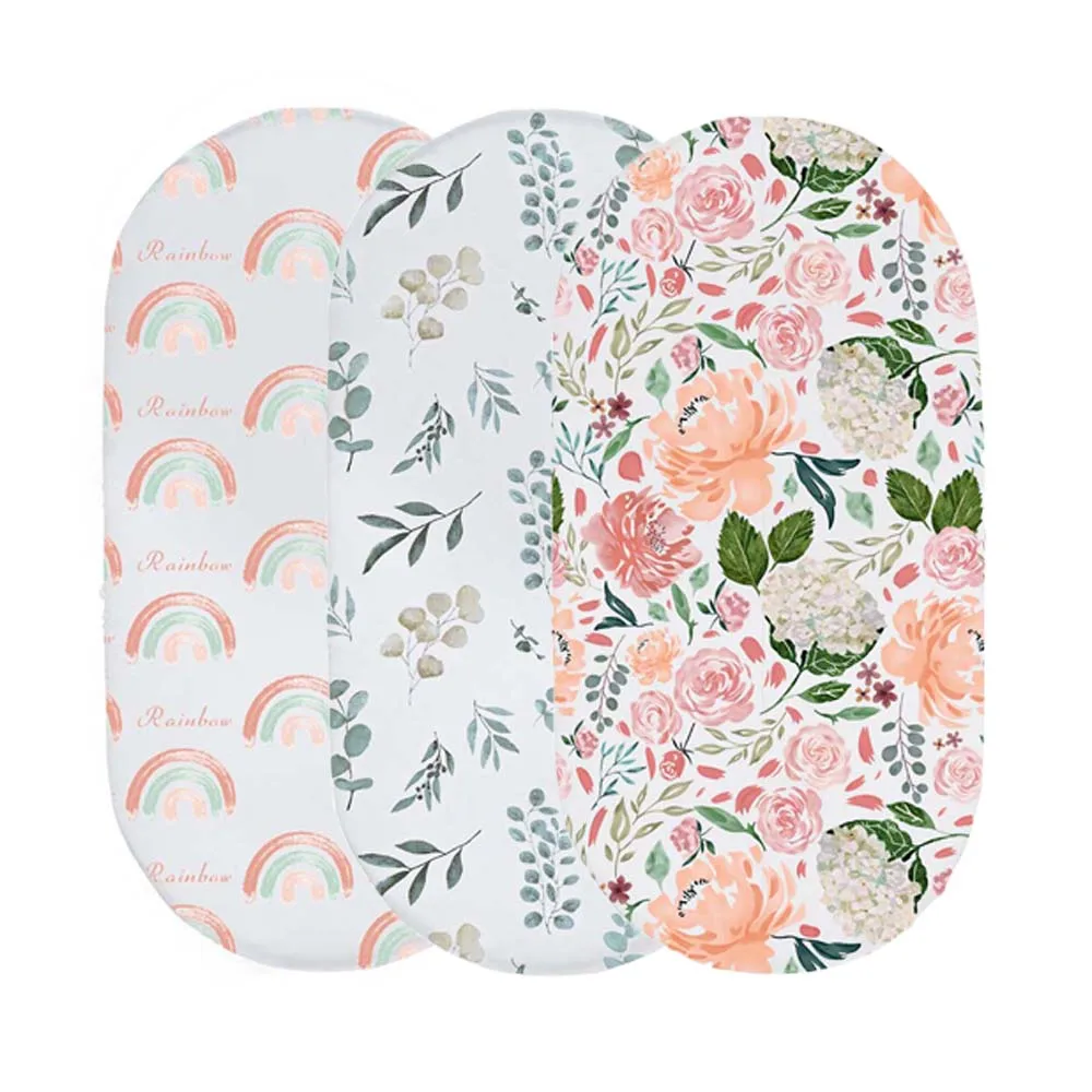 

Ультрамягкая натяжная простыня для новорожденных, универсальная прямоугольная овальная подстилка для колыбели, матраса, постельное белье