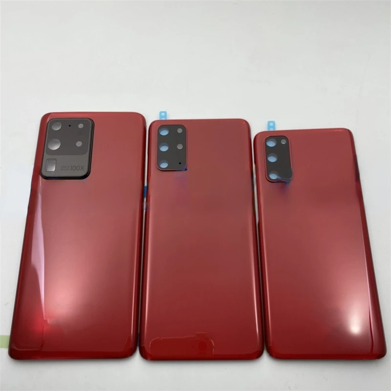 

For Samsung Galaxy S20 S20 Plus Battery Cover Glass Housing Case Repair parts + Camera Lens Frame For S20 Ultra Battery cover