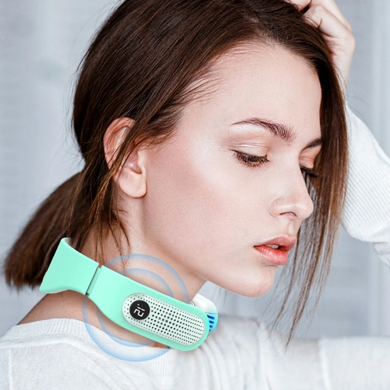 

Intelligent Constant Temperature Low Noise Cold Warm Fan Cold Hot Compress Bladeless Cooling Heating Hanging Neck Drop Shipping