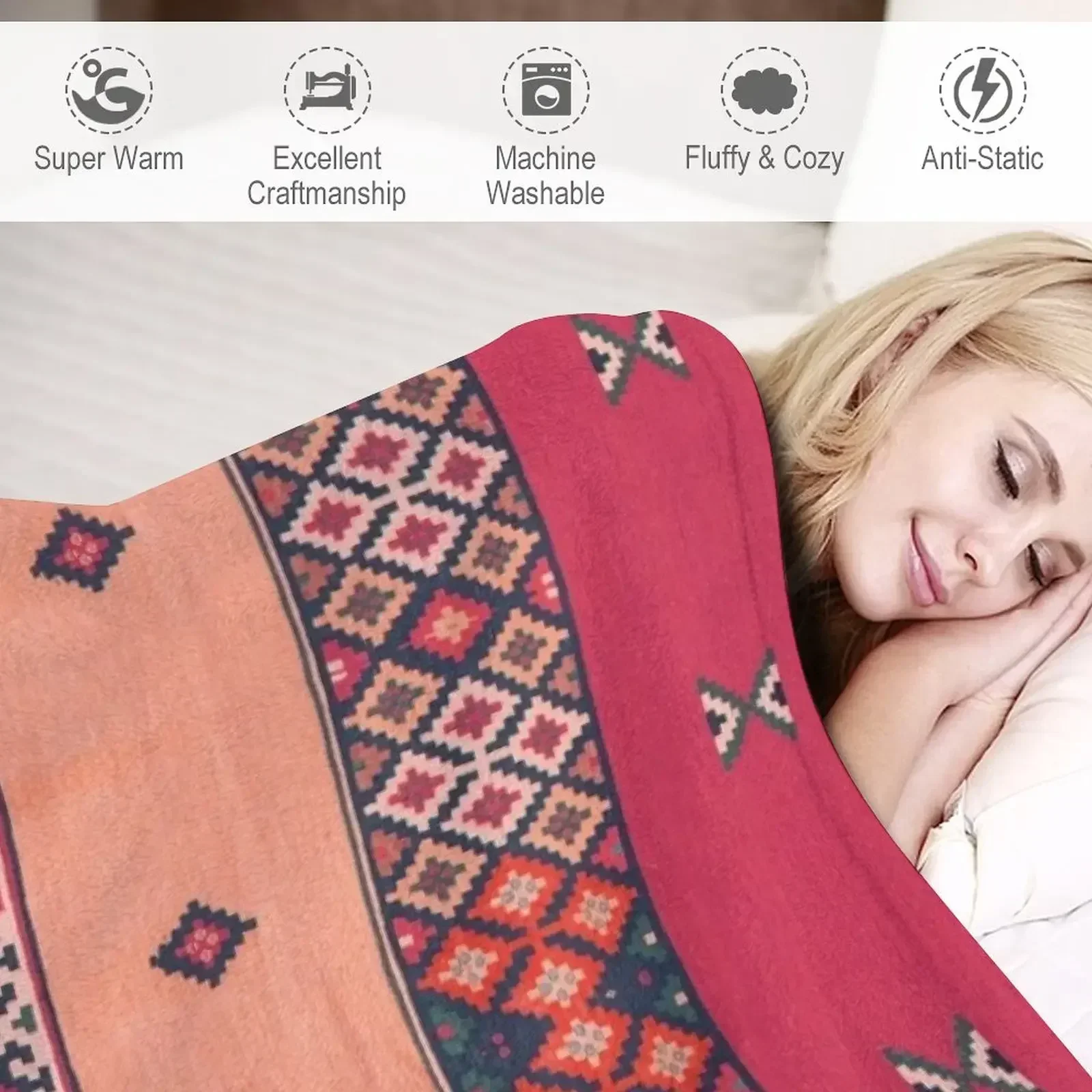 Традиционный марокканский берберский дизайн пледы одеяла для диванов зимние