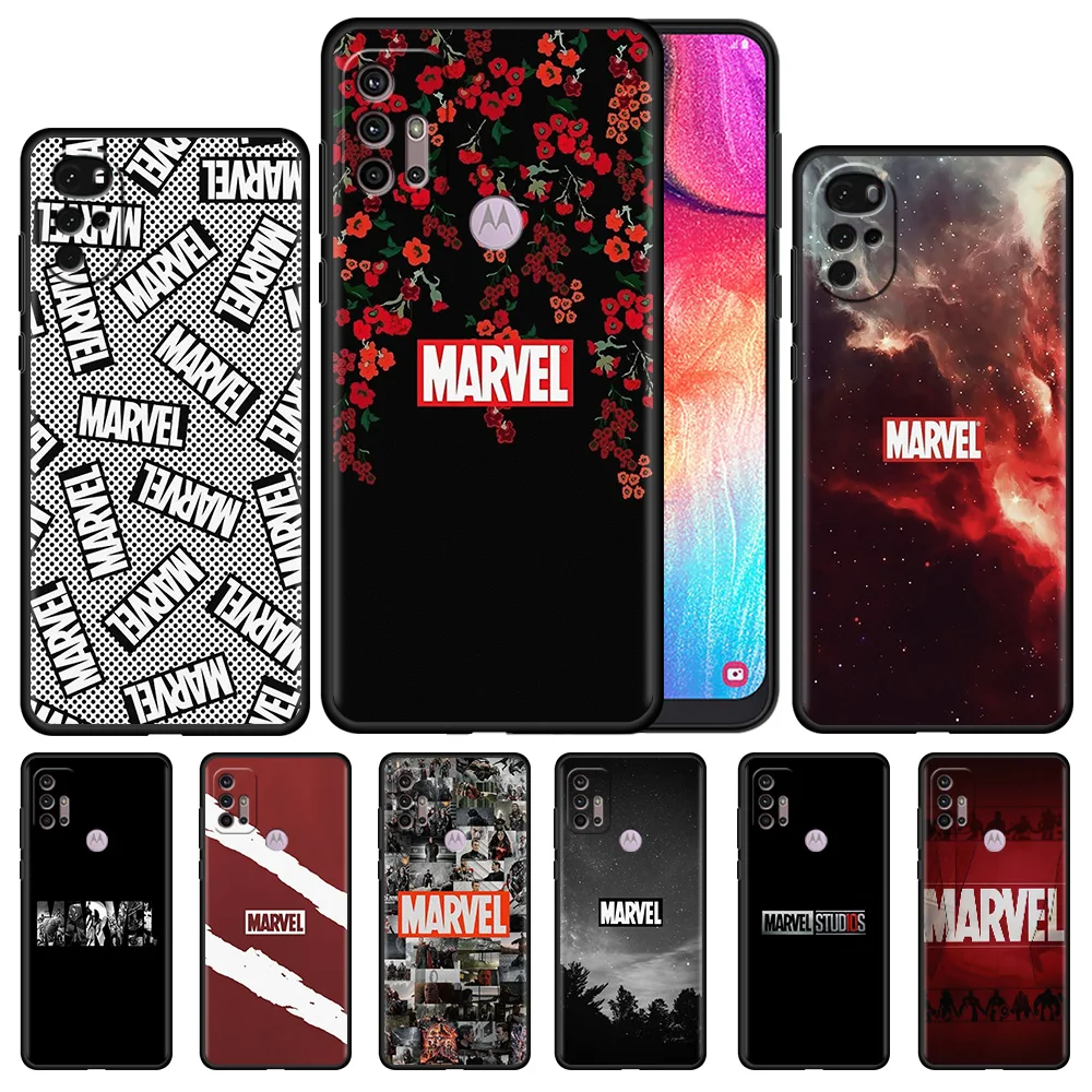 

Marvel Comics Logo Case For Motorola G30 G9 Play G82 G52 G60 G8 G9 Power G50 One Fusion Edge 30 20 Black Soft Phone Capas