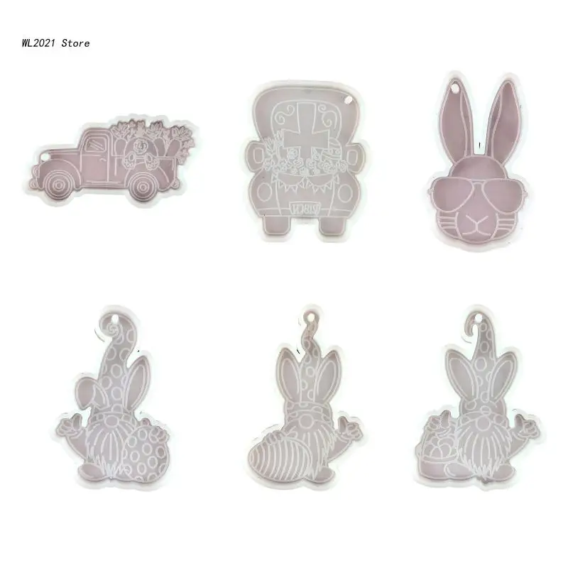 

DIY Crafts Easter Gnome Keychain Epoxy Resin Mold Keyring Pendant Silicone Mould