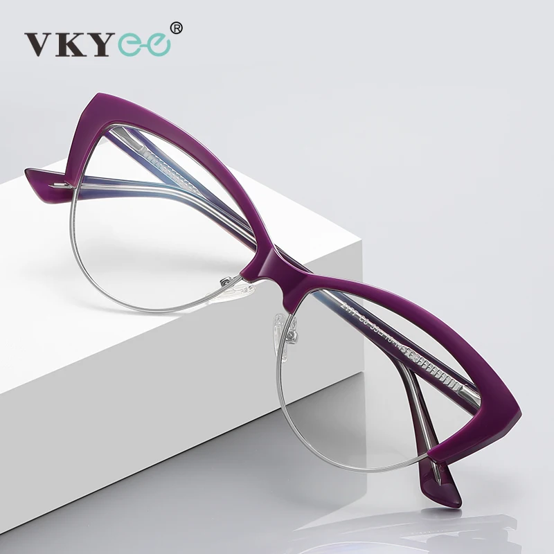 Простые Модные дизайнерские очки VICKY в форме кошачьего глаза с защитой от синего