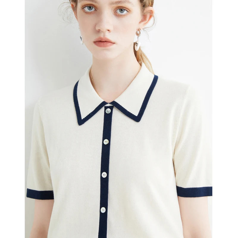 Короткий Модный изысканный пуловер женский свитер с коротким рукавом Новинка