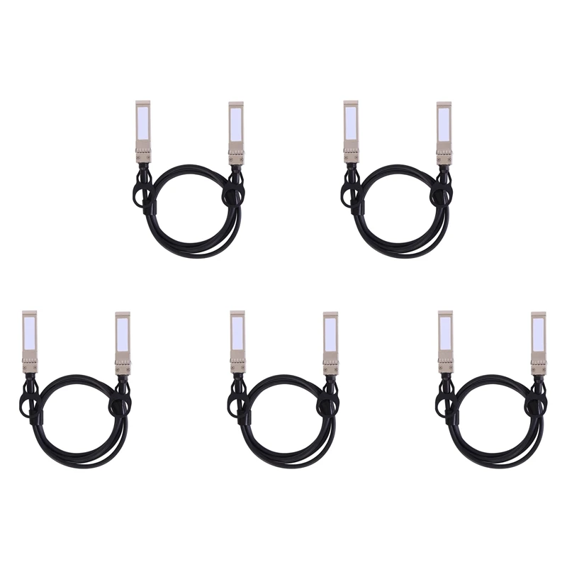 

5X 10G SFP+ Twinax Cable, Direct Attach Copper(DAC) 10GBASE SFP Passive Cable For SFP-H10GB-CU1M,Ubiquiti,D-Link(1M)