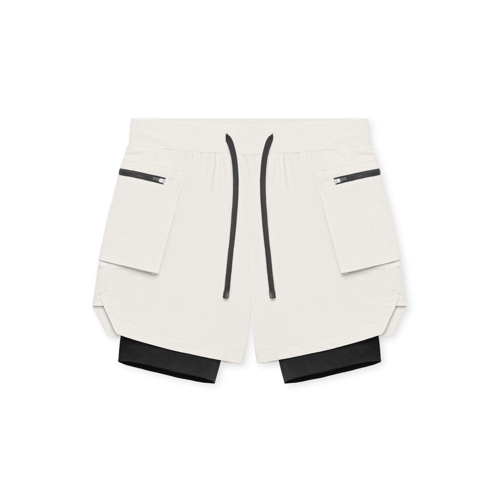 Мужские модные дышащие двухслойные спортивные шорты быстросохнущие для