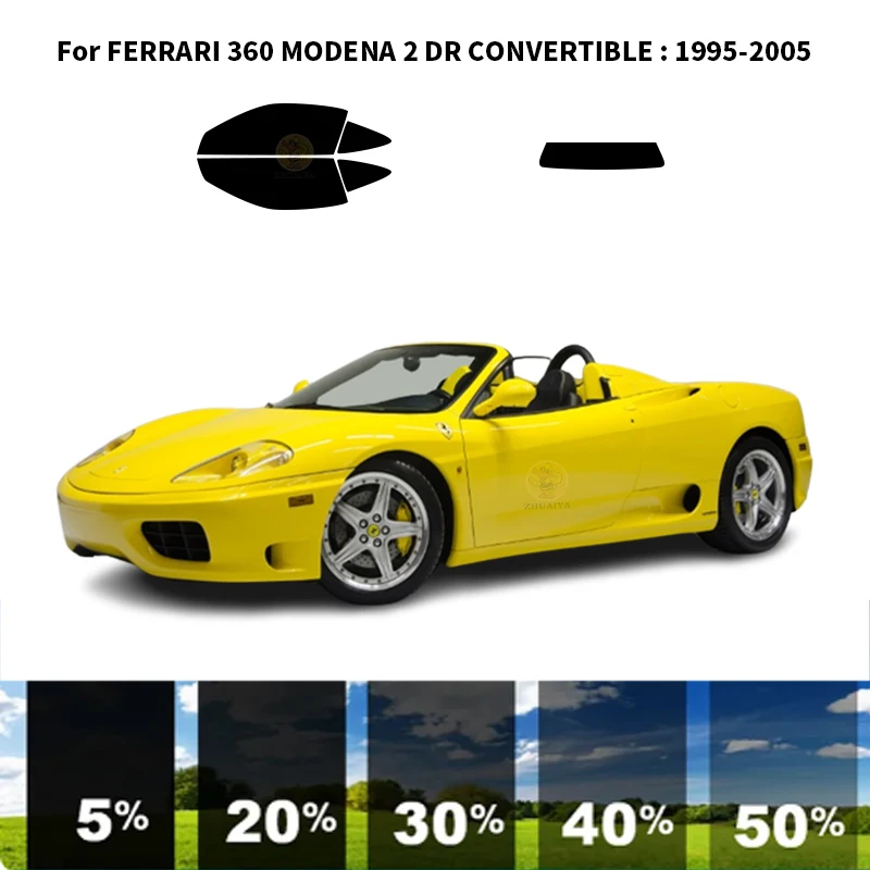 

Precut nanoceramics car UV Window Tint Kit Automotive Window Film For FERRARI 360 MODENA 2 DR CONVERTIBLE 1995-2005