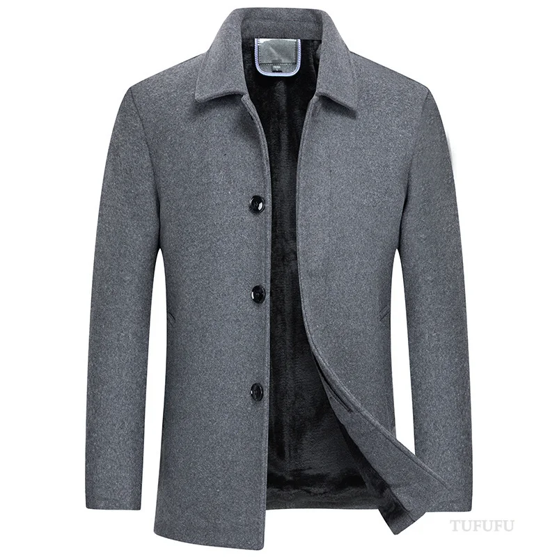 

Winter Men Blazer Oversize M-4XL Business Casual Suit Jacket Male Velvet Thicken Solid Woolen Blazer Men Coat Terno Masculino