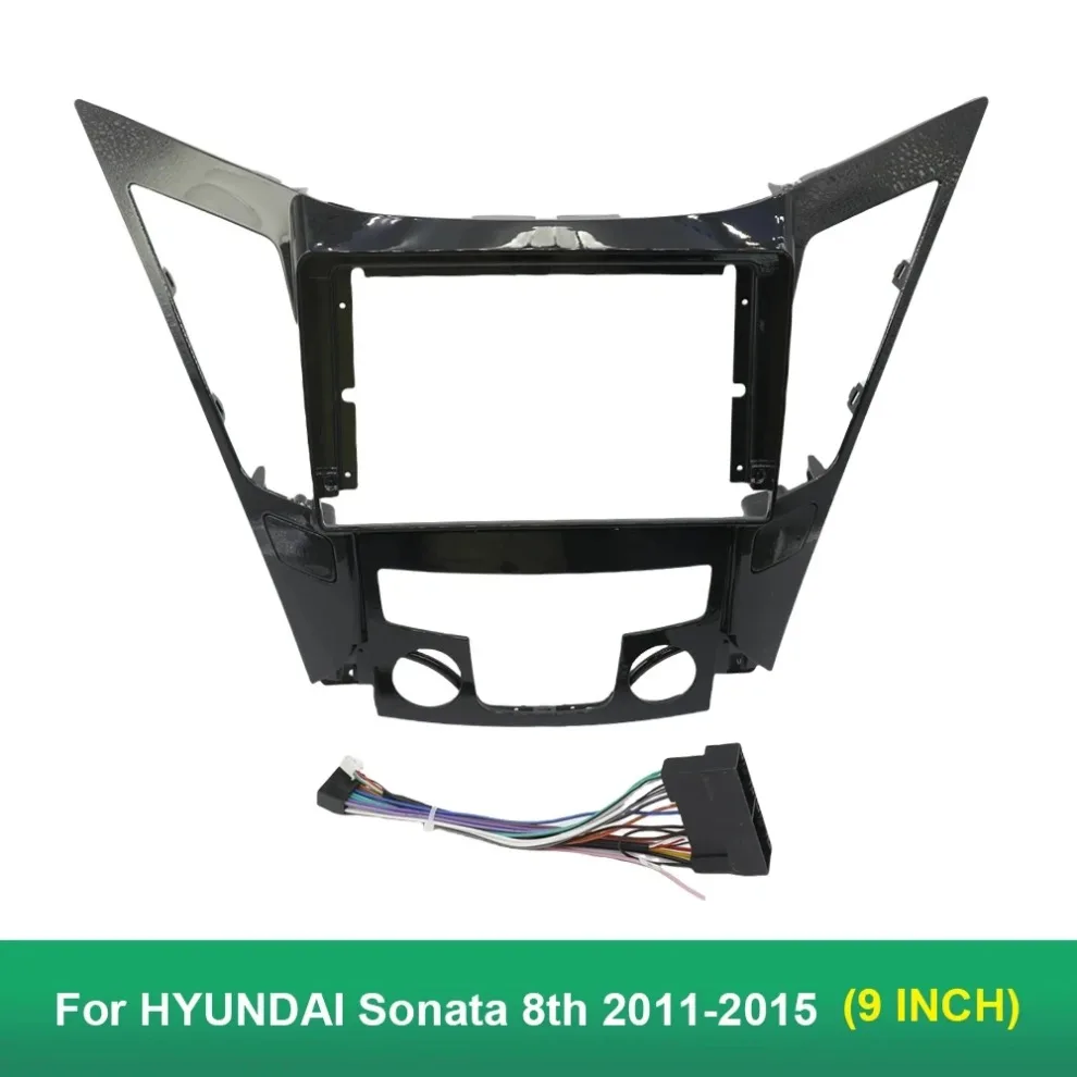 Фото 9-дюймовая автомобильная аудиорамка для Hyundai Sonata YF 2011 2012 2013 2014 2015 Android, панель установки автомобильного радио №5