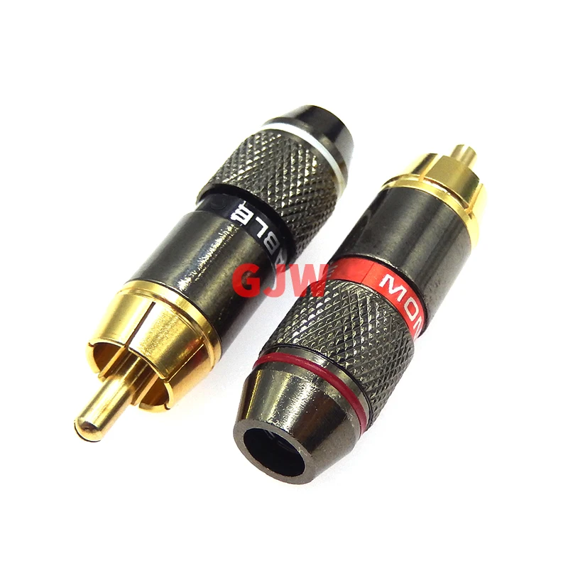 2/4 шт. Разъёмы RCA позолоченные 6 мм 4 шт./2 пары