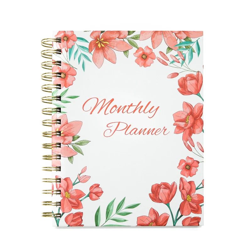 A5 Coil Full English Monthly Daily Plan This Fresh Spiral Paper Cover Schedule Notebook Office School Stationery