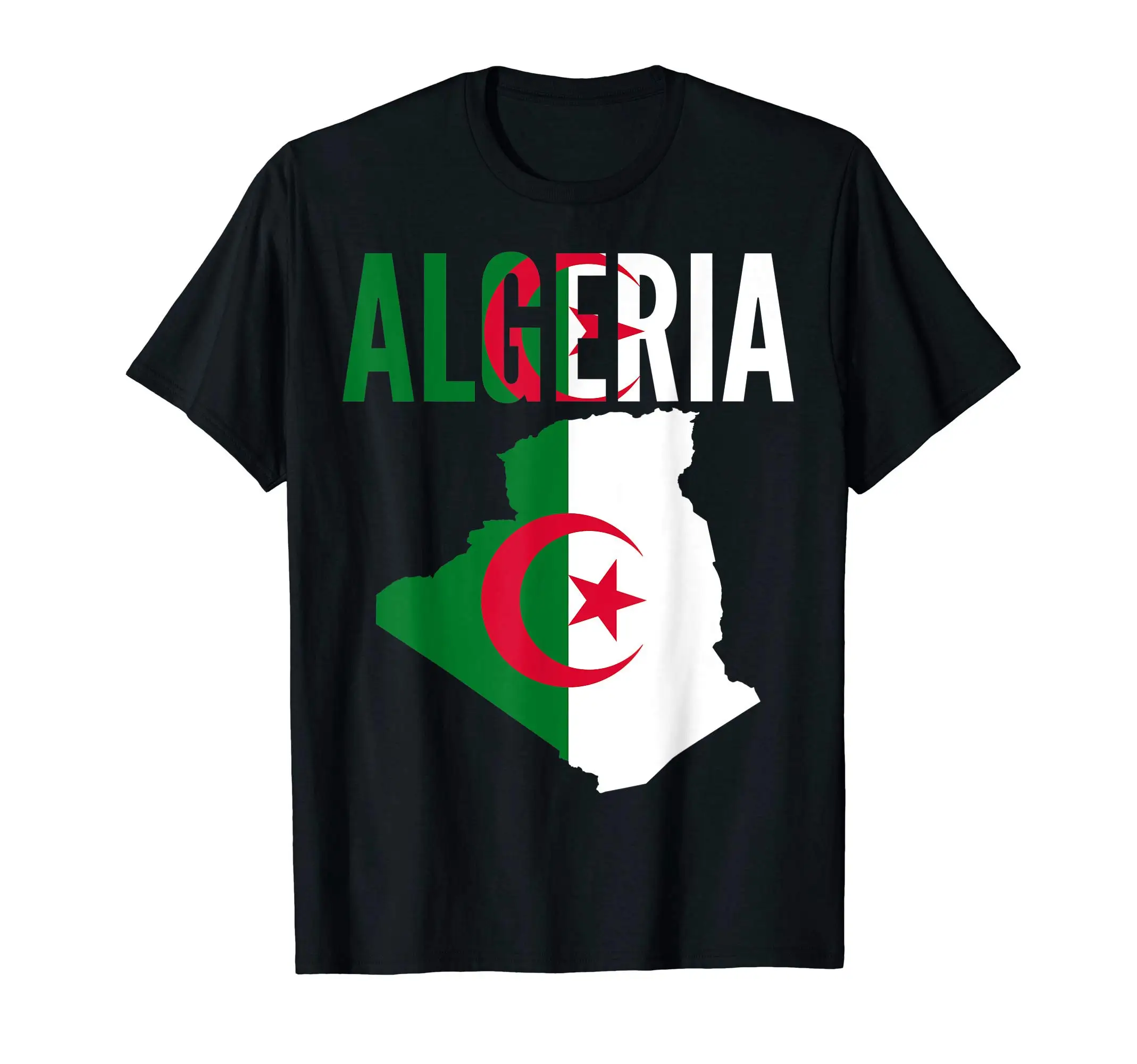Футболка с флагом Алжирской гордости картой Алжира черные футболки из 100% хлопка