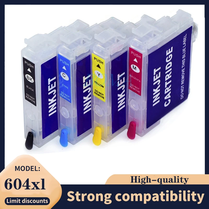 T604 604XL Empty Refillable Ink Cartridge no chip for Epson XP-2200 XP-2205 XP-3200 XP-3205 XP-4200 XP-4205 WF-2910DWF WF-2950