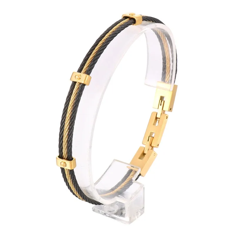 Браслет KALEN из нержавеющей стали для мужчин многослойный Плетеный браслет в