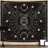 sun moon tarot tapestry european black white rectangle wall hanging multiple sizes living room wall rugs fashion home decoration