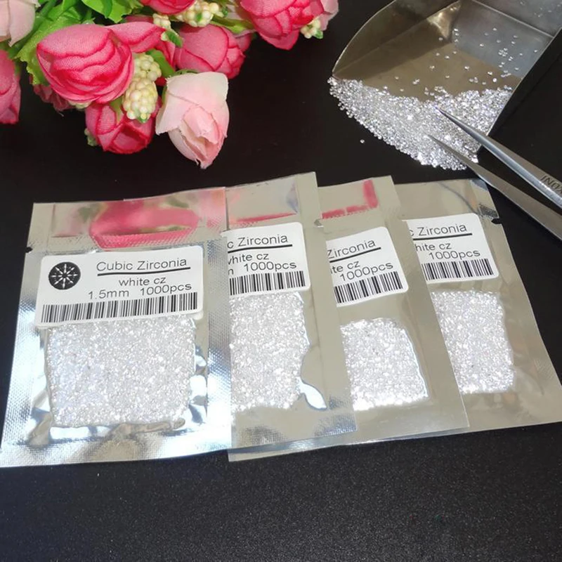 0 7 шт. круглые бусины с фианитом 1000-25 мм