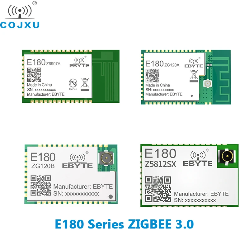 Беспроводной модуль ZigBee 2,4 ГГц, модуль приемопередатчика COJXU E180 SeriesTLSR8258 EFR32 TLSR8269 JN5189 Touch Link для умного дома SMD