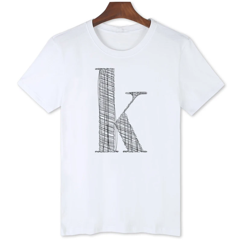 

Large Letter K T ShirtOriginal Brand Men's Tshirt Hot sale Summer Casual Tees Tops B1-156
