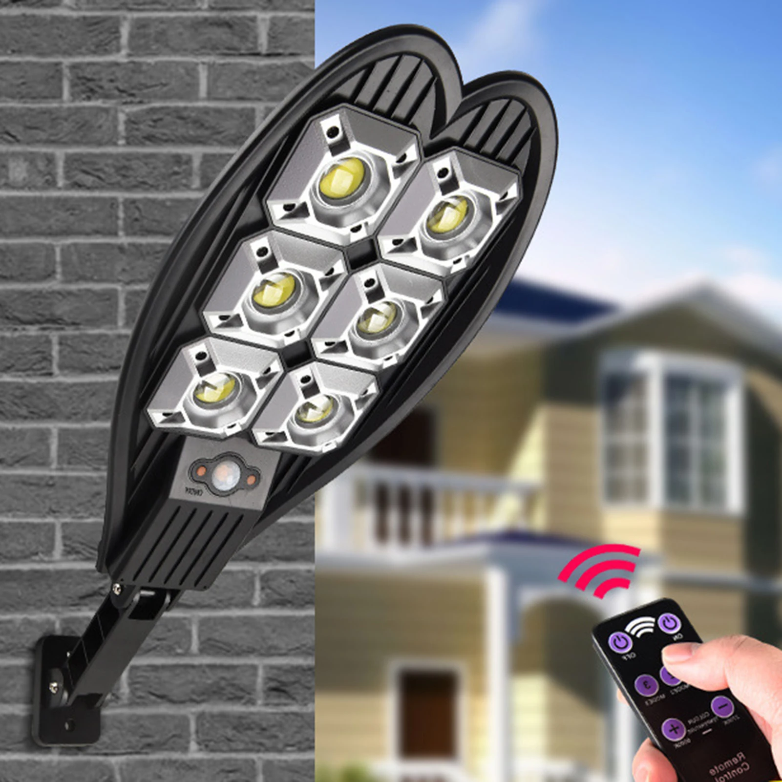 

LED Solar Street Light Outdoor Waterproof 4 Mode PIR Motion Sensor Light Control High Bright Solar Wall Lamp For Garden Patio