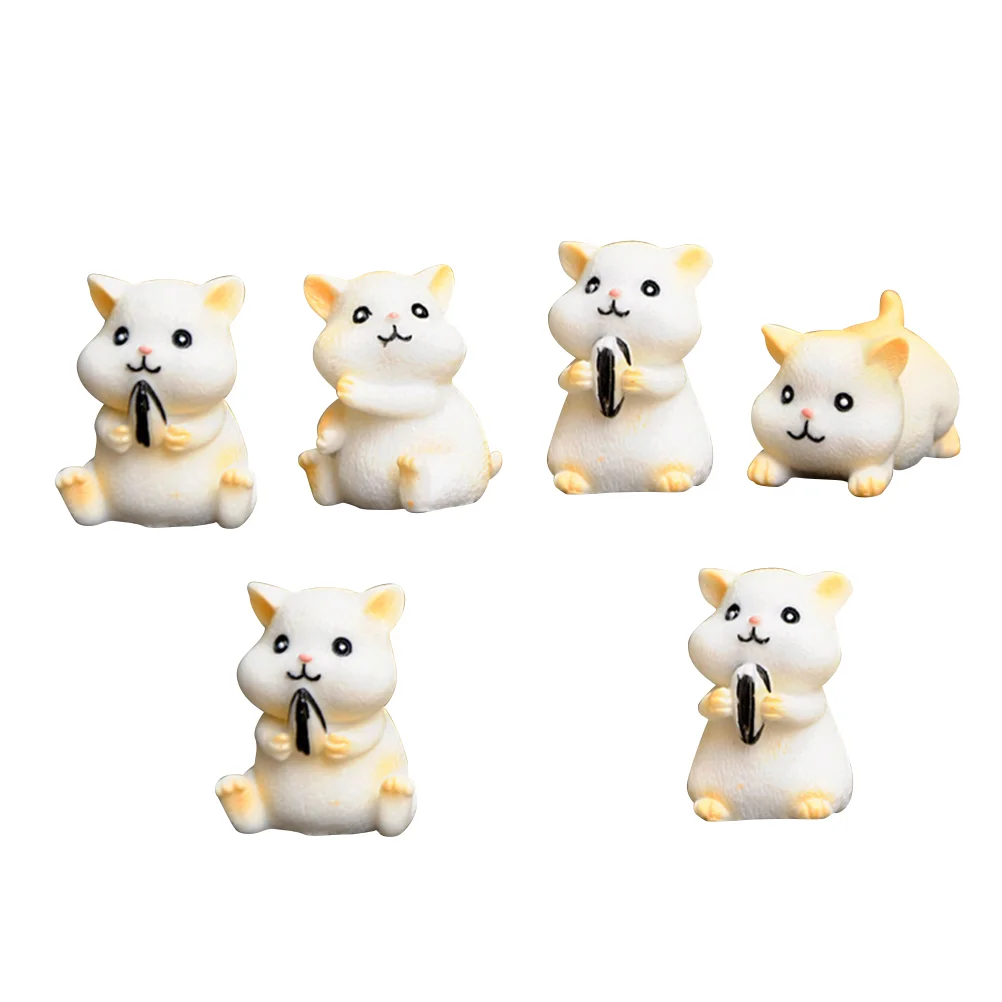 

Hamster Mini Figurines Resin Figurine Decoration Ornament Miniature Decor Hamsters Decorations Figure Tiny Figures Landscape