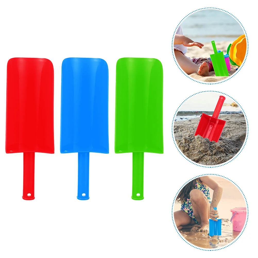 

3 Pcs Beach Spade Scoop Sand Toys Toddler Outdoor Digging Shovels Half Round Party Plastic