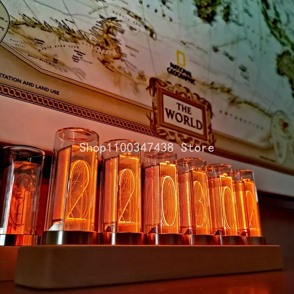 

Янтарные псевдо Никсон Часы светодиодный цифровые часы 6 бит/4 Бит