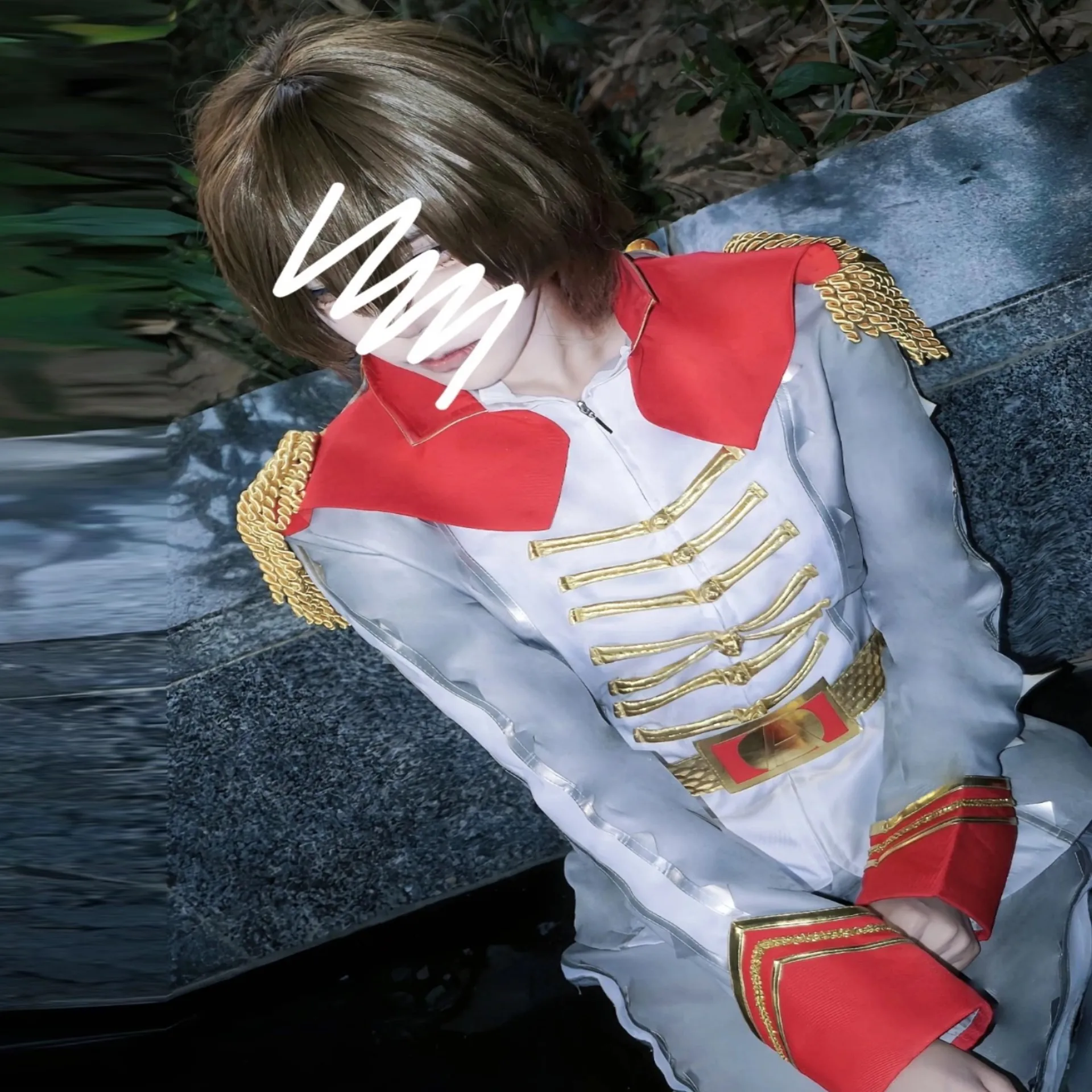 Фото Игра Akechi Goro Косплей Костюм Парик Ворона Серый Униформа Маска Полный Комплект Cos Конвенция Сценический Костюм Комикс Рождественский Новый Год Подарок №2