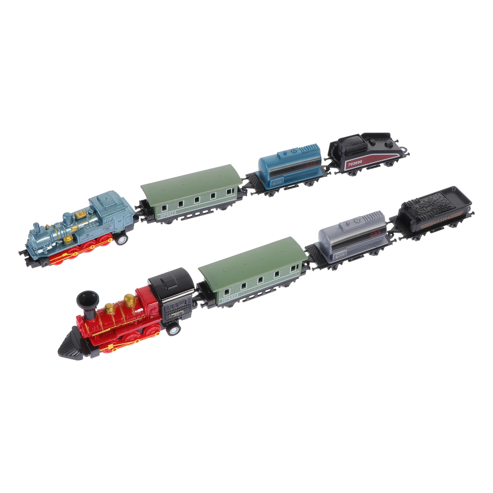 

2 Pcs Retro Steam Train Simulation Steam Train Back Toys Inertia Train