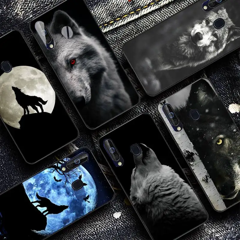 

Cool Black Wolf Phone Case for Samsung A51 01 50 71 21S 70 31 40 30 10 20 S E 11 91 A7 A8 2018