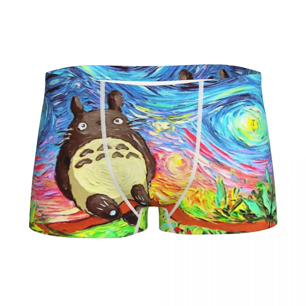 

Boys Starry Sky Totoro Boxer Shorts Cotton Youth Soft Underwear Van Gogh Children's Briefs Pop Teenagers Underpants