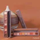 Палитра пигментированных теней для век, 9 цветов, с клавиатурой и кончиками пальцев