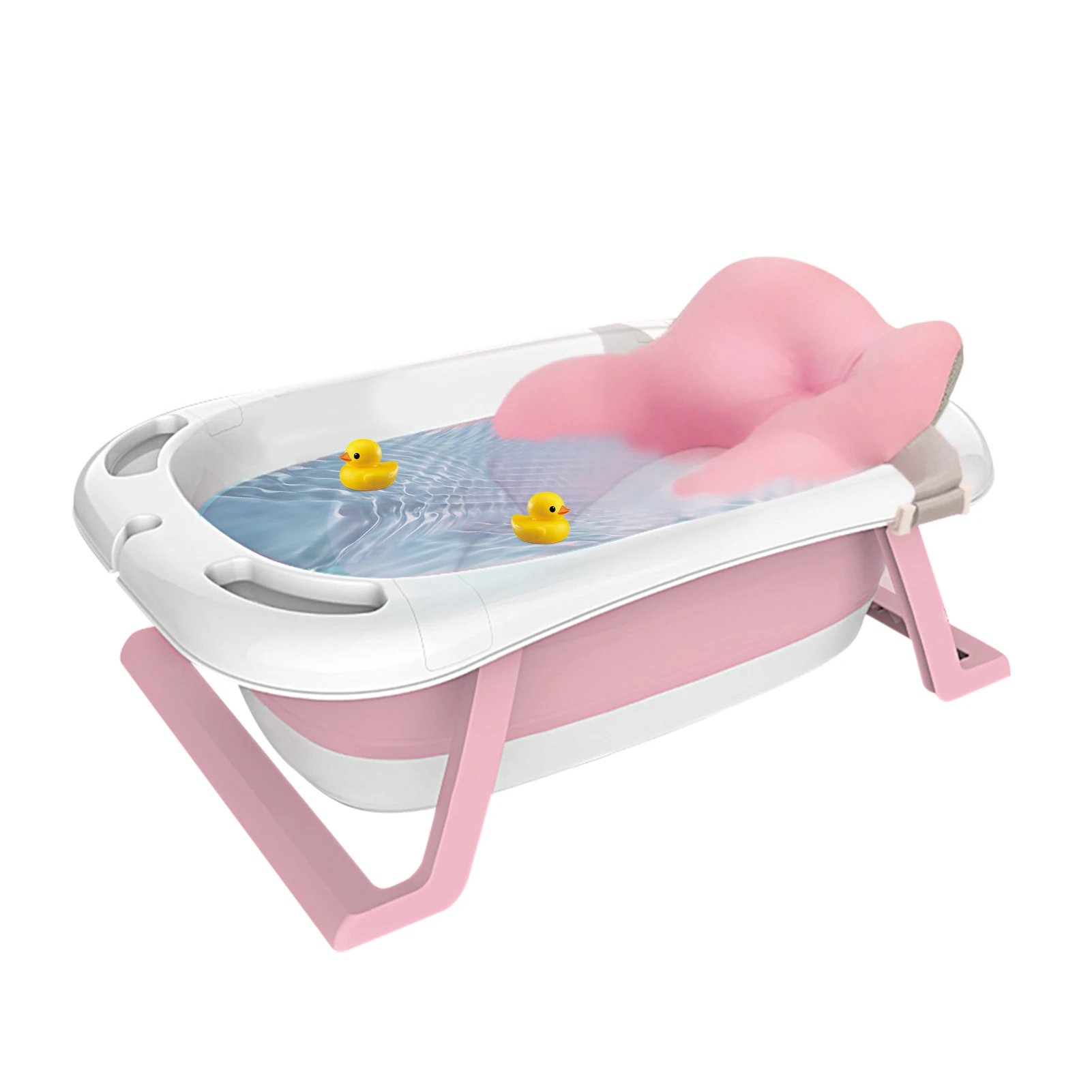 

Foldable Bathtub For Newborns Portable Toddler Shower Bathing Tubs For Home Collapsible Babies Tubs Bathroom Supplies With Two