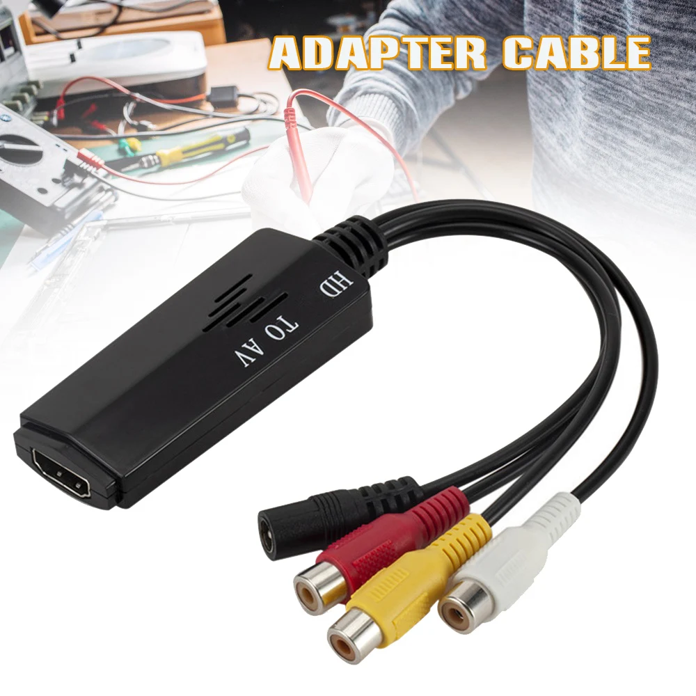 Соединительный кабель для видео и аудио 4 в 1 AV RCA адаптер конвертер совместимый с