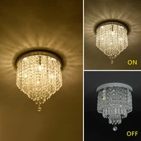 depuley 11 8 4 light flush mount crystal ceiling light crystal chandelier lighting fixture g9 base for bedroom hallway