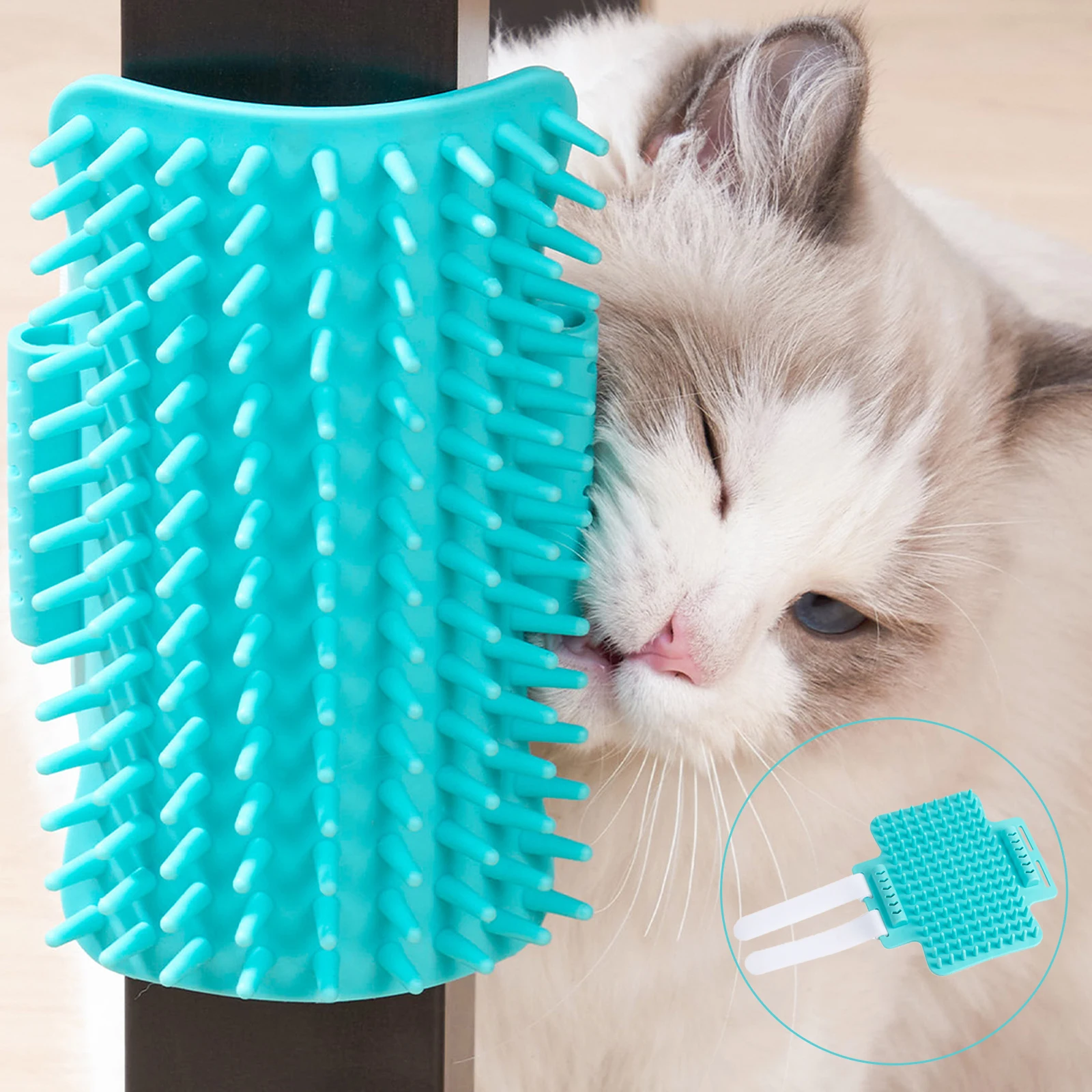 

Cat Comb Brush Massage Comb Scratcher Grooming Brush Tool Can Hold Cat Mint Cat Care and Beauty Products Cat Comb Rubbing Face