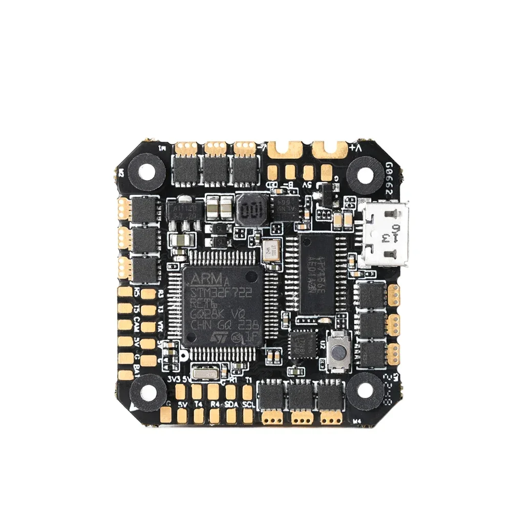 Контроллер полета T-MOTOR F7 35A/45A AIO STM32F722 MPU6500 BMP280 BLHELIS 3-6S 25 5*25 5 мм совместимый