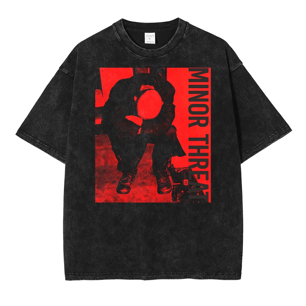 

Футболка мужская винтажная в стиле хип-хоп, уличная одежда с принтом графики, вареная рубашка в стиле панк/готика, хлопковые топы в стиле Харадзюку