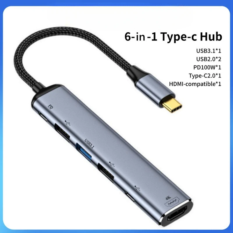 

PD 100W USB3.1 HDMI Type-c Hub Docking Station High Speed OTG Adapter USB-C Computer For PC Computer Accessories Multiport