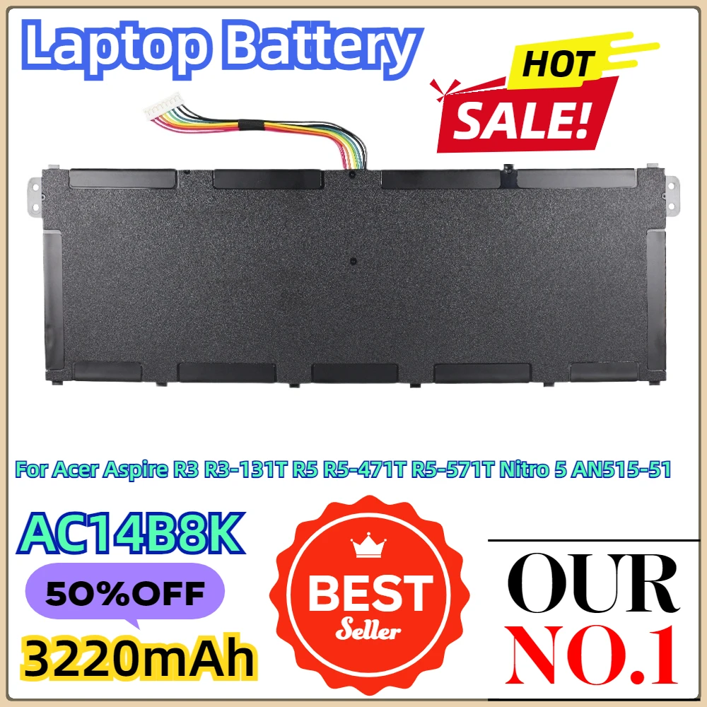 Для Acer Aspire R3 R3-131T R5 R5-471T R5-571T Nitro 5 AN515-51 A515-51G N17C4 Аккумуляторы DODOMORN AC14B8K Аккумулятор