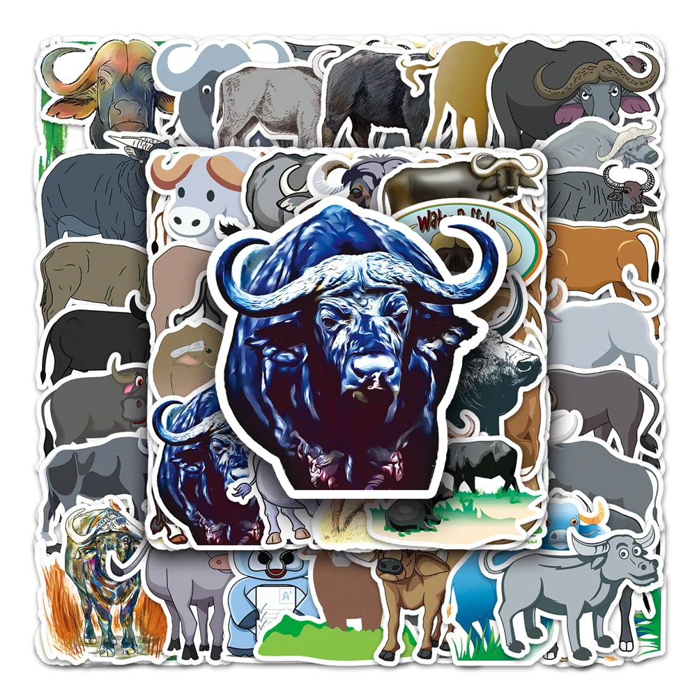 

10/30/50PCS New DIY Cow Animal Cartoon Personality Creative Computer Luggage Table Chair Decoration Waterproof Sticker Wholesale