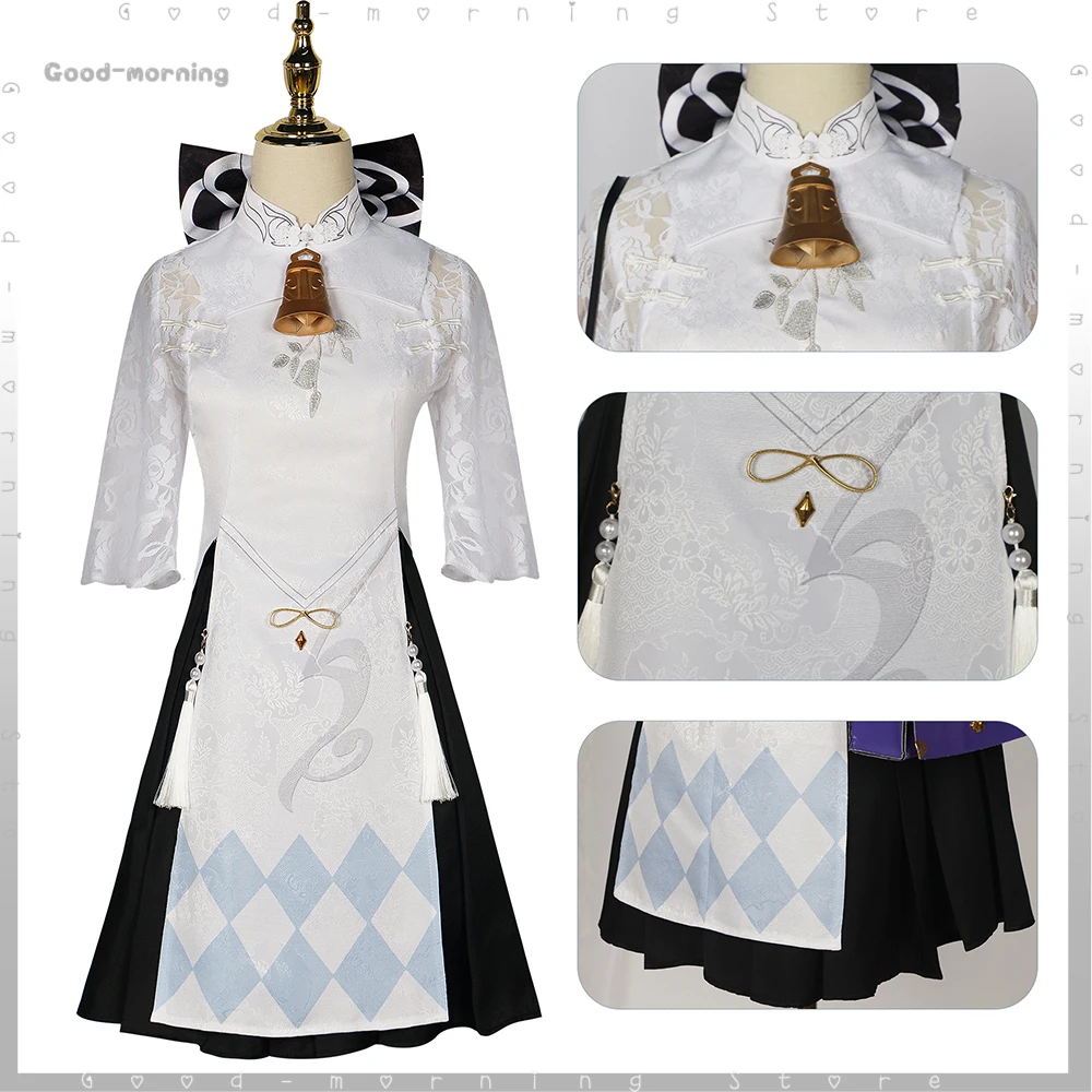 Костюм для косплея Ganyu брендинг игры Heytea полный комплект парик косплей стиль все