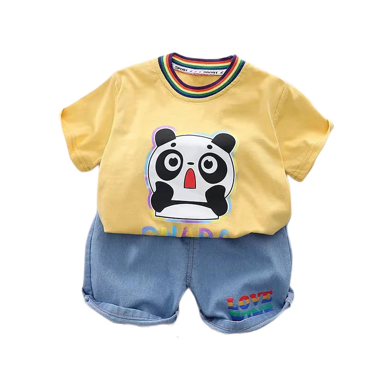 

New Summer Baby Girls Clothes Suit Children Boys Cartoon Casual T-Shirt Shorts 2Pcs/Sets Toddler Sports Costume Kids Tracksuits