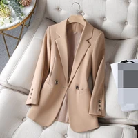 blazer womens 2021 autumn new korean casual suit ladies top solid cotton casual broadcloth summer jacket
