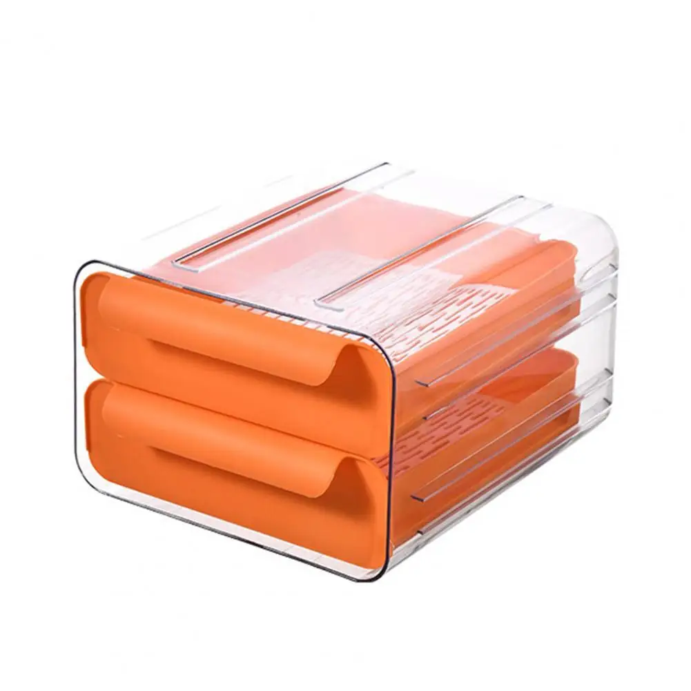 

Storage Box Separate Design Drawer Type Double Layer Removable Partition Organizing Container Kitchen Tools