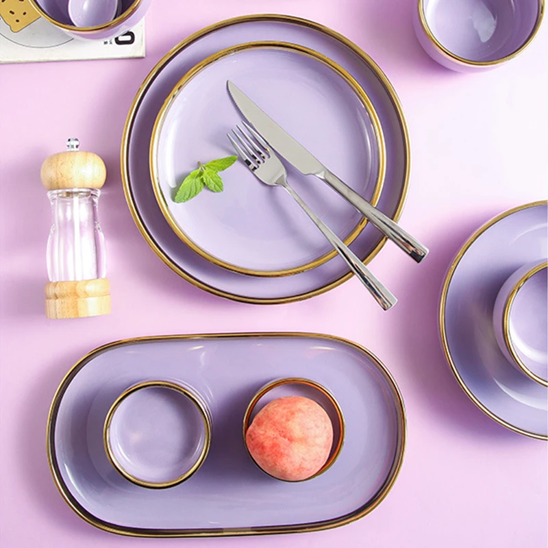 Dinnerware Set Porcelain Plates for Food Dinner Dishes Salad Soup Bowl Ceramic and Bowls Tableware Spoon |